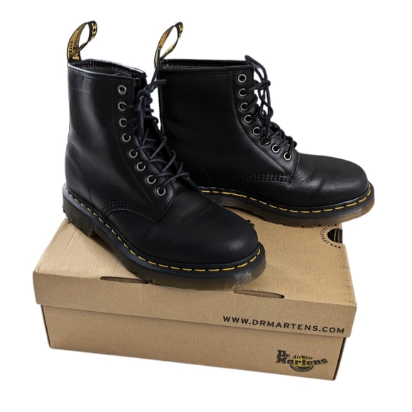 Dr. Martens Shoes - Dr. Martens 1460 Black Wintergrip Lace Up Boots